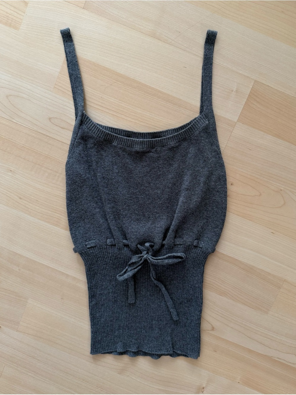 brandy melville john galt dark gray sweater tank top